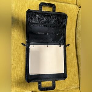 Embossed crocodile briefcase